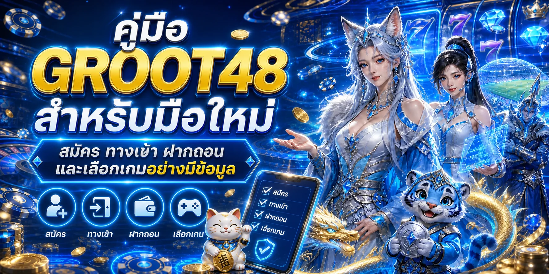 GROOT48 คู่มือมือใหม่ | สมัคร ทางเข้า ฝากถอน เลือกเกม
